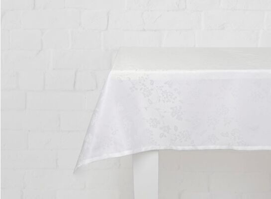 Obrus Flower Bloom 180 x 130 cm biały