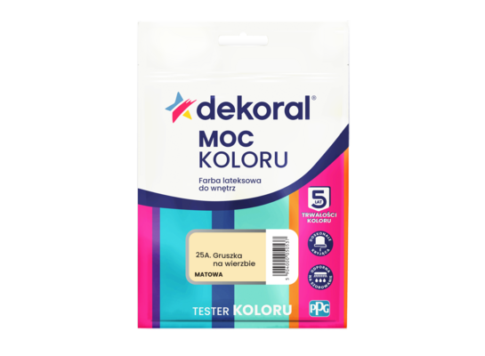 Farba lateksowa do wnętrz MOC KOLORU TESTER Gruszka na wierzbie 0,04 l Dekoral