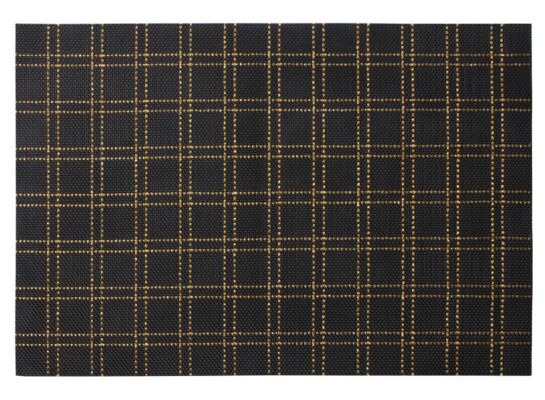 Podkładka Avilia 45 x 30 cm kratka czarno-złoty