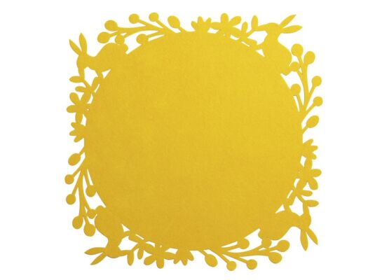 Podkładka Rabbit filcowa kwadratowa 38 x 38 cm żółty