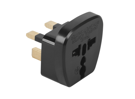 Adapter złącze ac wtyk ukgniazdo uniwersalne QZ36 ZLA0565A czarne
