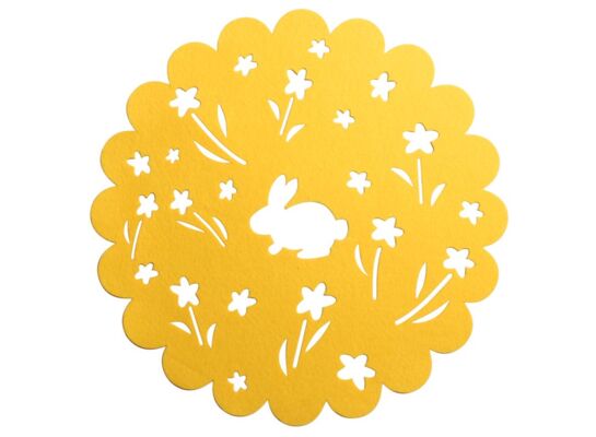 Podkładka Bunny filcowa owalna 38 cm żółty