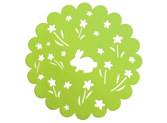 Podkładka Bunny filcowa okrągła 38 cm zielony