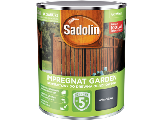 Impregnat dekoracyjny do drewna ogrodowego Garden Antracytowy 0,7 l Sadolin