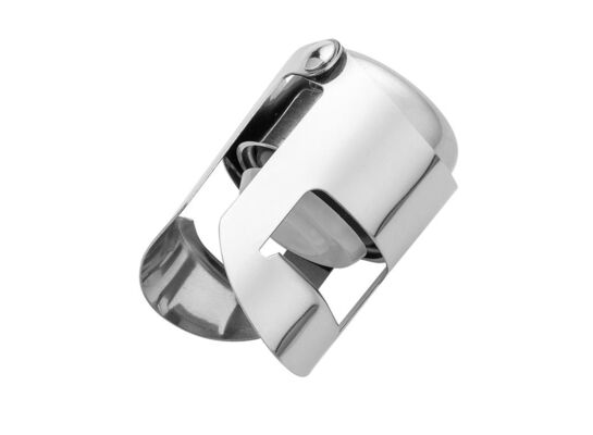 Korek do wina musującego Black srebrny