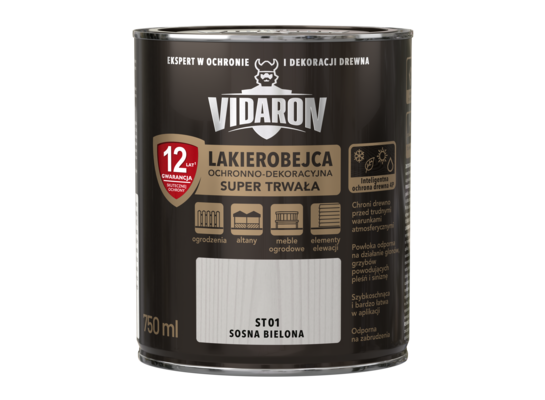 Lakierobejca Super Trwała sosna bielona ST01 0,75 l VIDARON