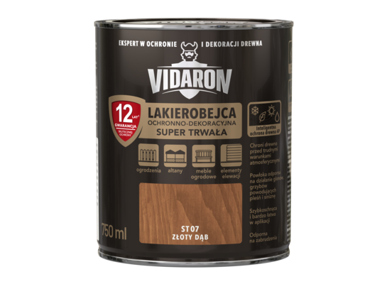 Lakierobejca Super Trwała złoty dąb ST07 0,75 l VIDARON
