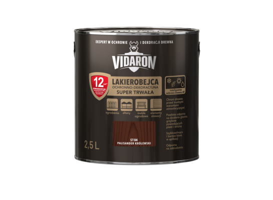 Lakierobejca Super Trwała palisander królewsk ST04 2,5 l VIDARON