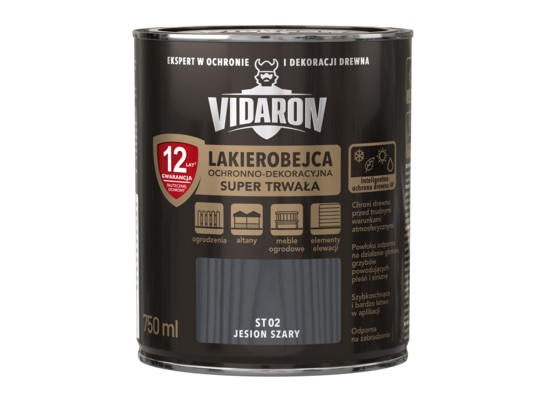 Lakierobejca Super Trwała jesion szary ST02 0,75 l VIDARON