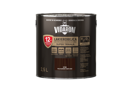 Lakierobejca Super Trwała palisander indyjski ST03 2,5 l VIDARON