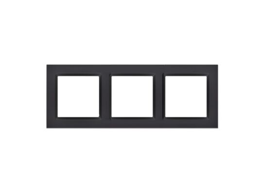 Ramka potrójna czarna SIMON10