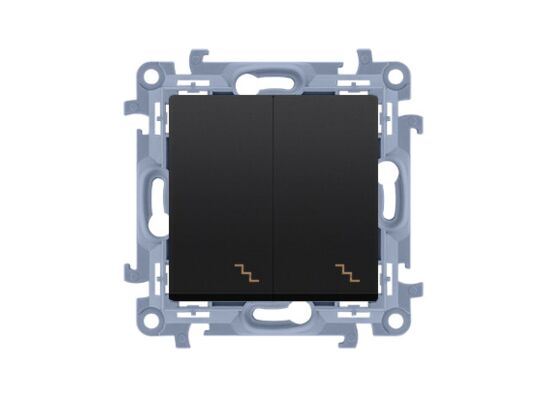 Łącznik schodowy podwójny czarny SIMON10