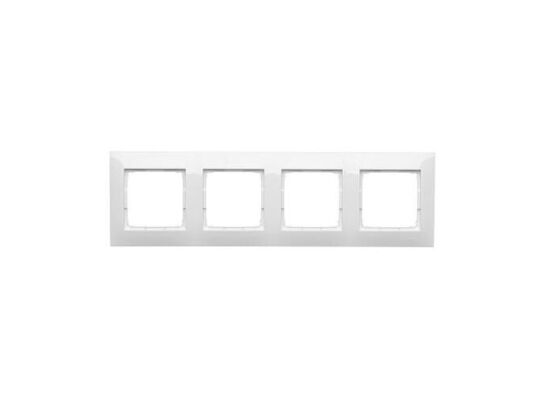 Ramka poczwórna biała Simon 54 Premium