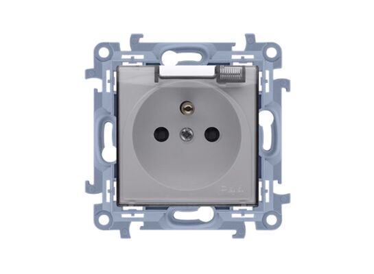 Gniazdo do wersji IP44 simon10 z uszczelką białe klapka transparentna moduł 16 A 250 V zaciski