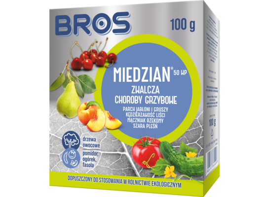 Środek grzybobójczy Miedzian 50WP 100 g BROS