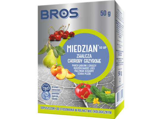 Środek grzybobójczy Miedzian 50WP 50 g BROS
