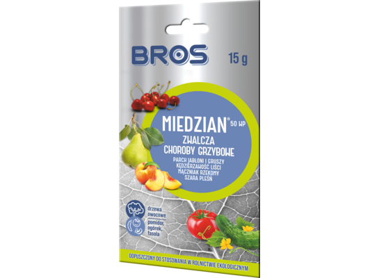 Środek grzybobójczy Miedzian 50WP 15 g BROS