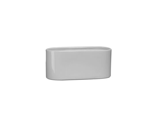 Osłonka ceramiczna ogródek storczyk 40 x 16,5 cm szary połysk symbol 650