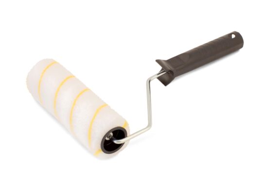 Wałek z rączką 18 cm PES żółty pasek 6 mm