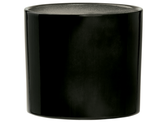 Doniczka ceramiczna z podstawką walec 14,5 x 16 cm czarny mat symbol 1060 A
