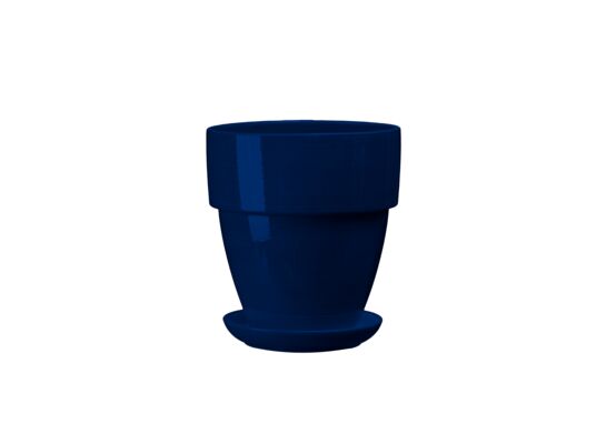 Doniczka ceramiczna z podstawką tina 20 x 18,5 cm granatowy połysk symbol 018