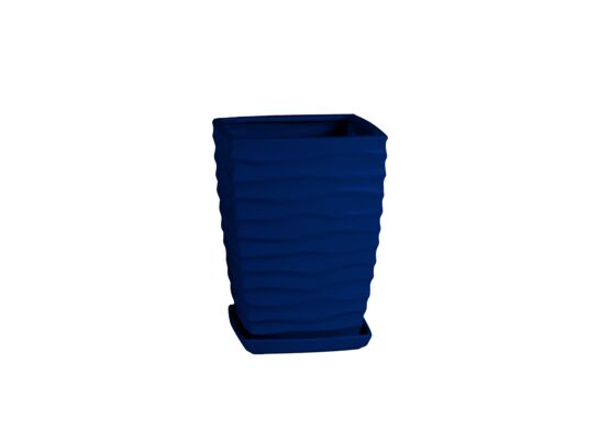 Doniczka ceramiczna z podstawką kwadrat duna 40 x 29 cm granatowy połysk symbol 042