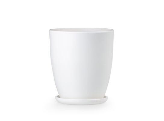 Doniczka klasik wysoki 4 biały struktura śr. 24,5 x 26,5 cm