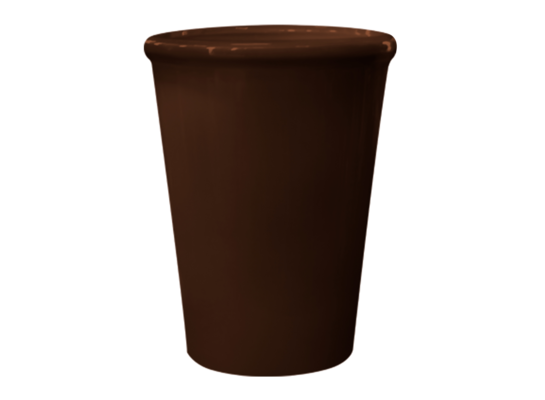 Doniczka ceramiczna z podstawką palma (palmowa) brąz 29 cm