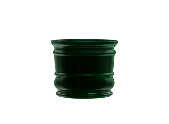 Doniczka ceramiczna z podstawką beczka zielony 24 x 27,5 cm