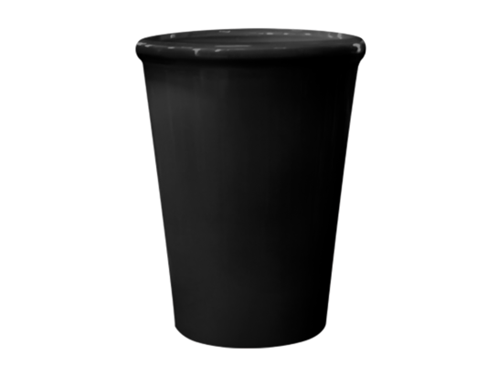 Doniczka ceramiczna z podstawką palma (palmowa) czarny 20 cm