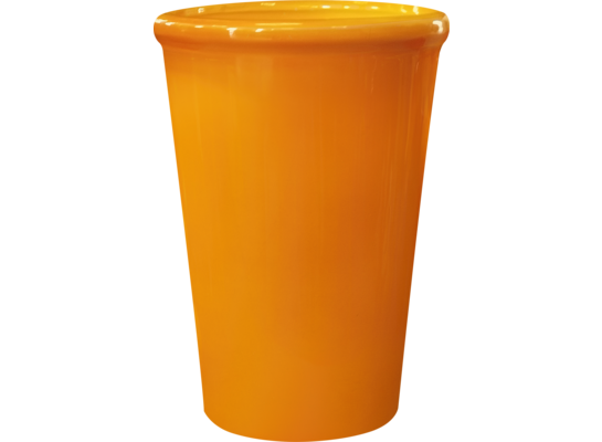 Doniczka ceramiczna z podstawką palma (palmowa) pomarańczowy 29 cm