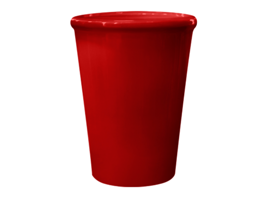 Doniczka ceramiczna z podstawką palma (palmowa) czerwony 24 cm