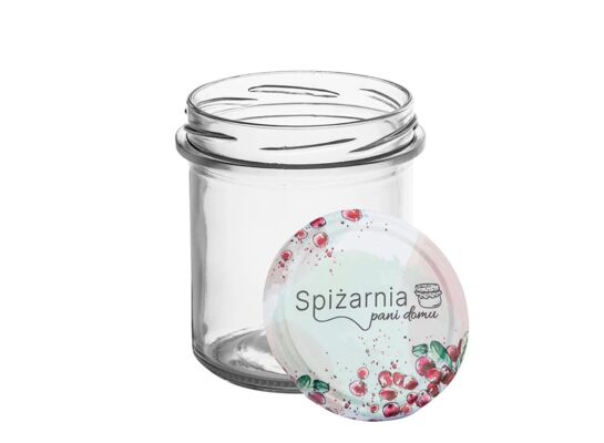 Komplet 6 słoików 350 ml Spiżarnia pani domu z zakrętką 8,2 cm 6 zaczepów