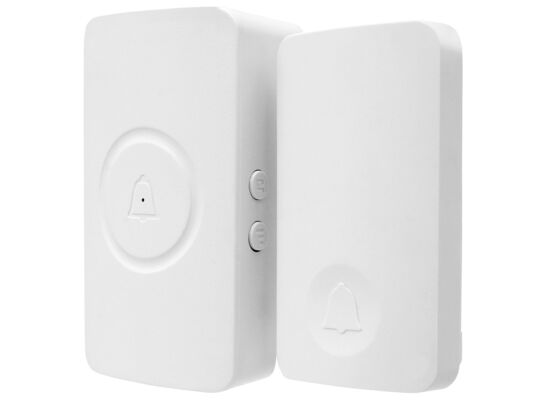 Dzwonek bezprzewodowy "eura" WDP-50A3 kinetyczny biały możliwość rozbudowy 230 V 38 melodii zasięg do 75 m