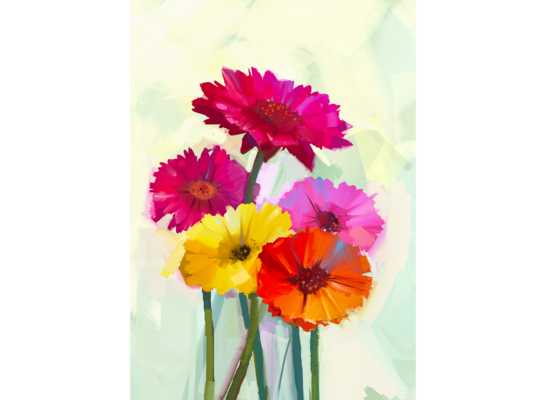 Obraz na płótnie 50 x 70 cm Kwiaty Wiosny