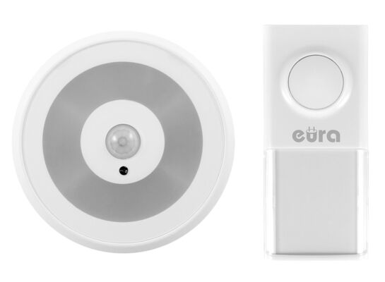 Dzwonek bezprzewodowy "eura" WDP-90H2 "disco" z lampką LED z czujnikiem ruchu bezbateryjny przycisk kinetyczny