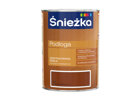 Farba emaliowa ftalowa Podłoga orzech średni 0,8 l Śnieżka