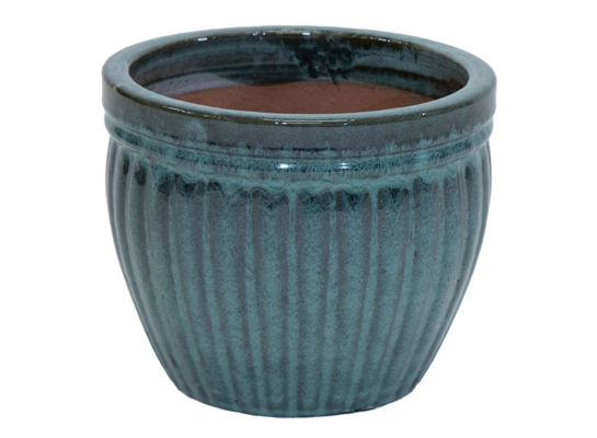 Donica Glazed Pumpkin Moss Green 19 cm turkusowy