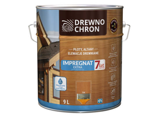 Impregnat EXTRA powłokotwórczy tik 9 l Drewnochron