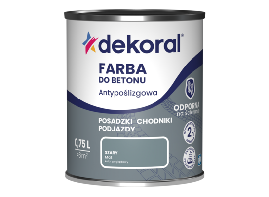 Farba do betonu Akrylit B szary 0,75 l Dekoral
