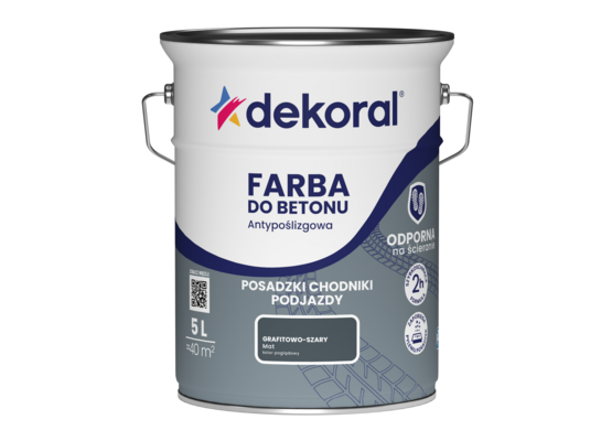 Farba do betonu Akrylit B grafitowo-szary 5 l Dekoral