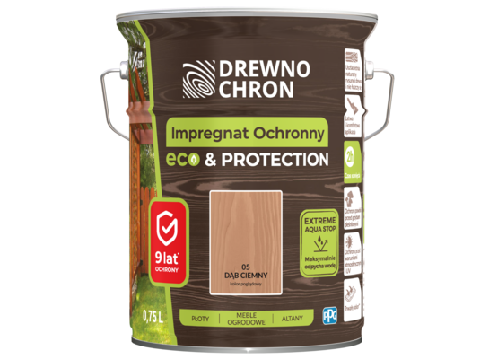 Impregnat ochronny ECO&PROTECTION dąb ciemny 4,5 l Drewnochron