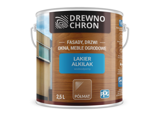 Lakier Alkilak półmat 2,5 l Drewnochron