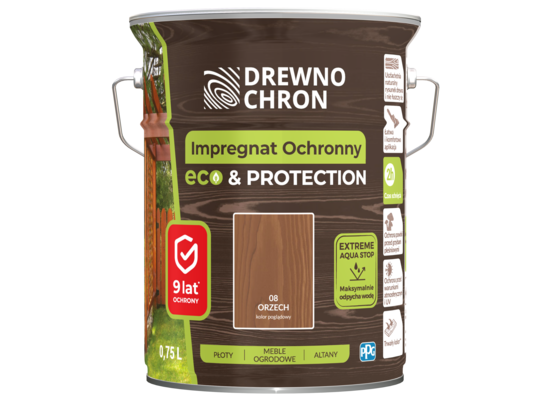 Impregnat ochronny ECO&PROTECTION orzech 4,5 l Drewnochron