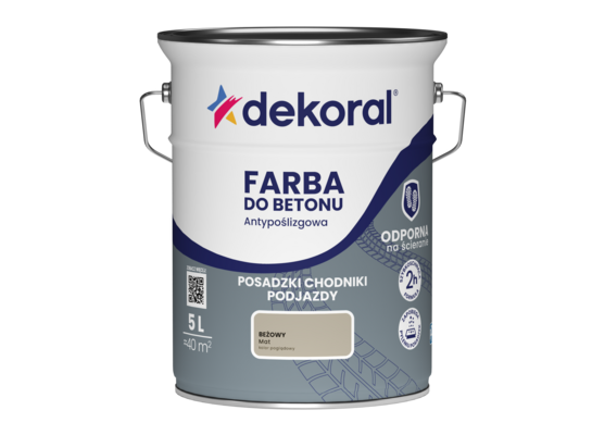 Farba do betonu Akrylit B beżowy 5 l Dekoral