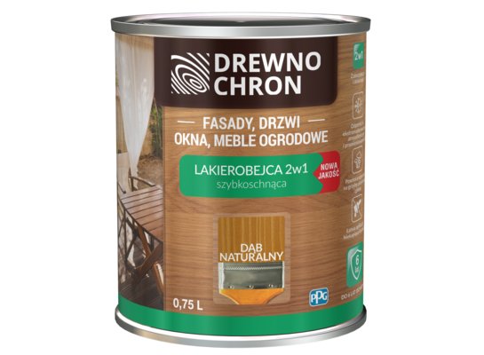 Lakierobejca 2w1 dąb naturalny 0,75 l Drewnochron