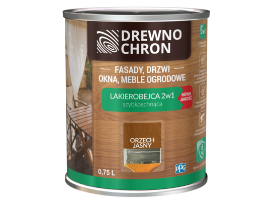 Lakierobejca 2w1 orzech jasny 0,75 l Drewnochron