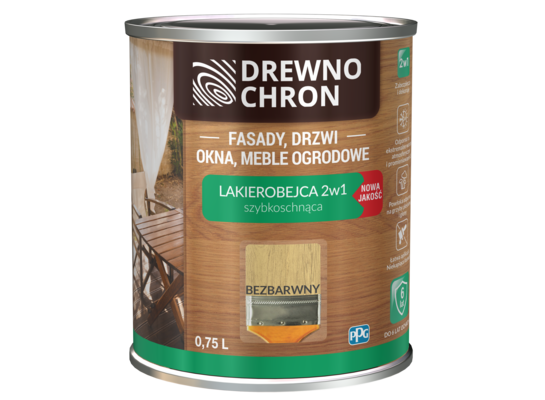 Lakierobejca 2w1 bezbarwny 0,75 l Drewnochron