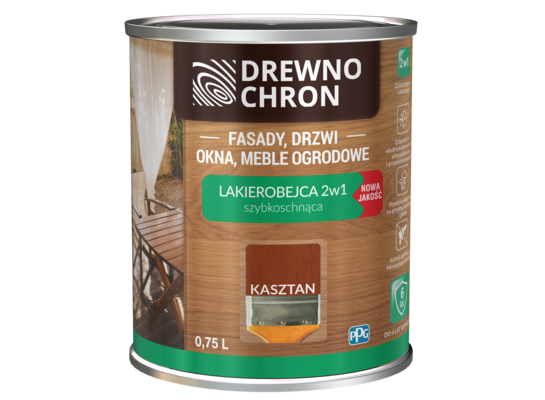 Lakierobejca 2w1 kasztan 0,75 l Drewnochron