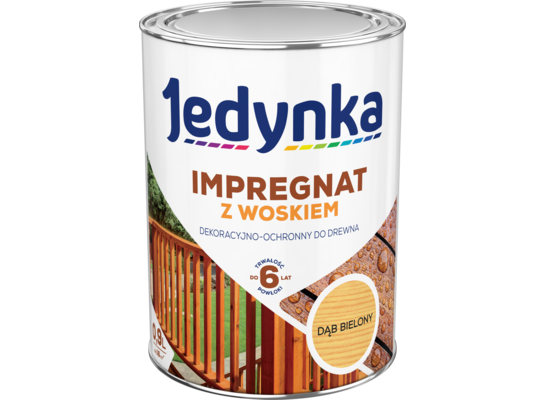 Impregnat do drewna z woskiem Dąb Bielony 0,9 l Jedynka